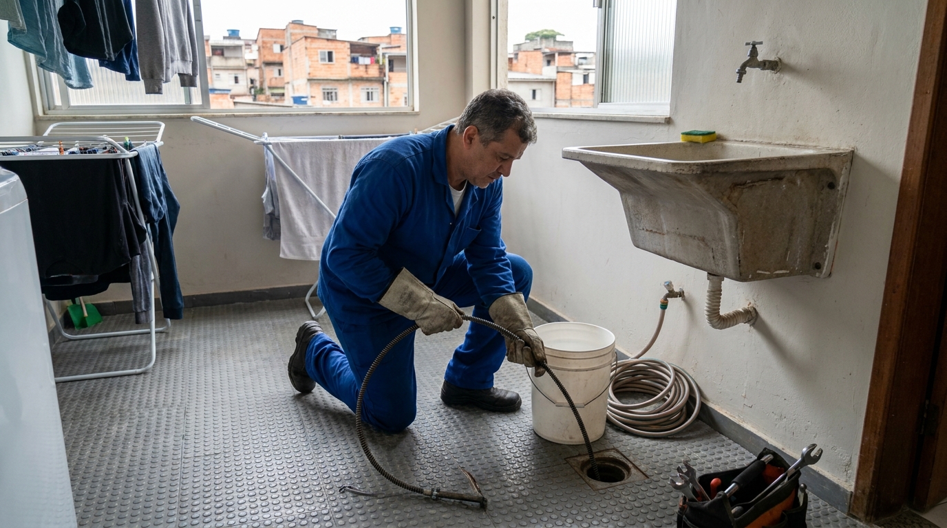 Desentupimento de Ralos Externos na Cidade Industrial, Maringá‑PR