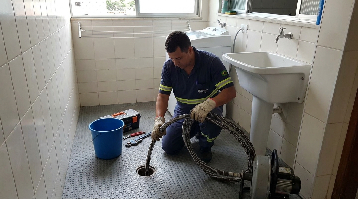 Desobstrução na Cozinha na Cidade Industrial, Maringá‑PR