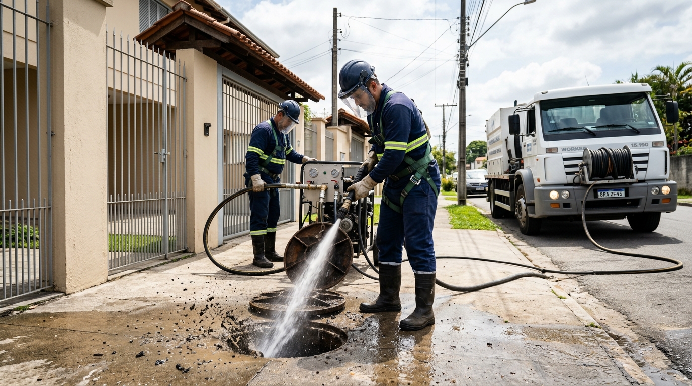 Limpeza de Tubulação com Hidrojato em Mandacaru Industrial, Maringá‑PR