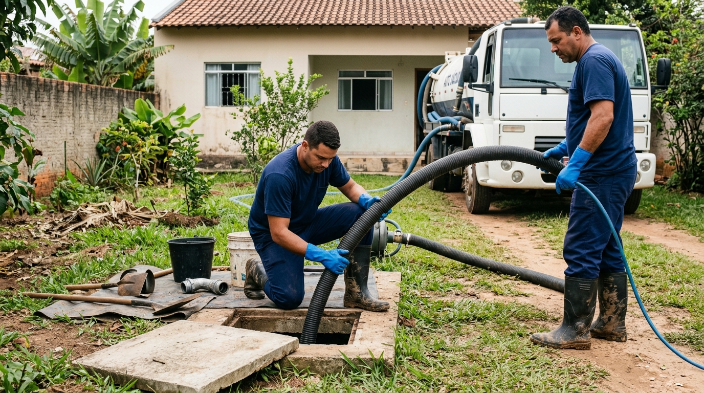 Sucção de Fossa no Jardim Paris, Maringá‑PR